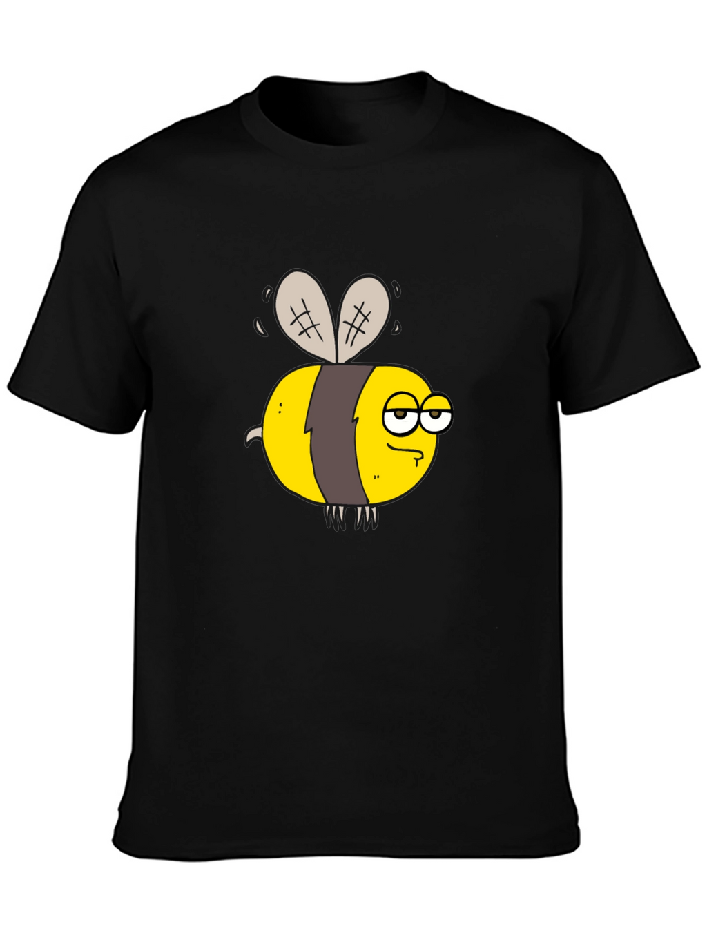 Funny Grumpy Bee Graphic T-Shirt