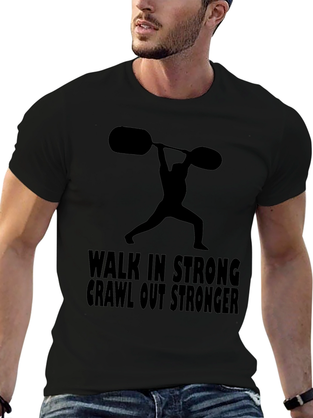 Walk in Stronger T-Shirt Gym Workout Tee