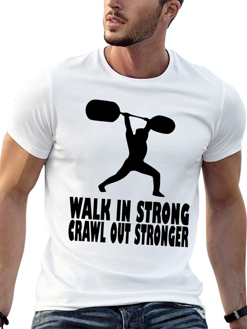 Walk in Stronger T-Shirt Gym Workout Tee