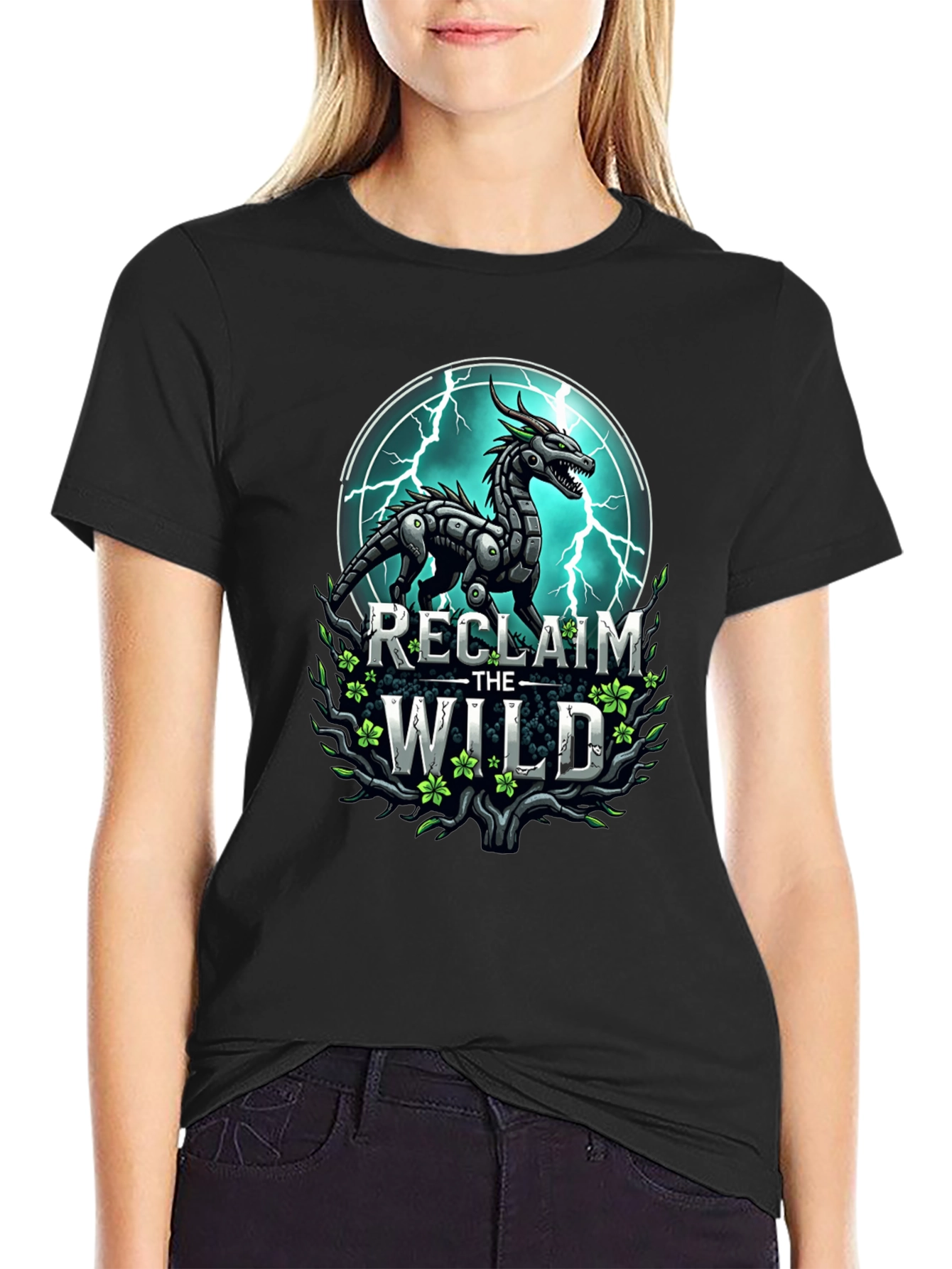 Reclaim the Wild Dragon Graphic Tee - Cool Fantasy Design