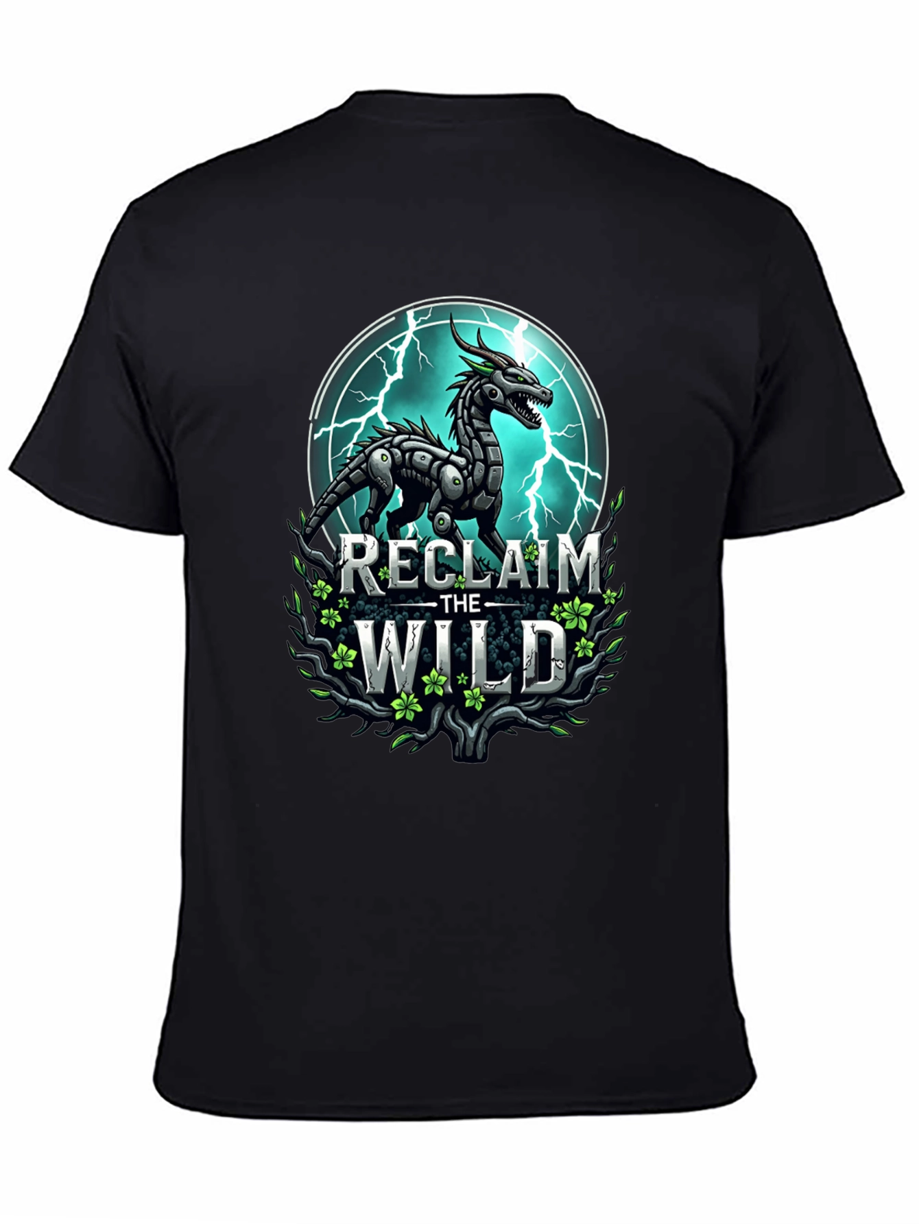 Reclaim the Wild Dragon Graphic Tee - Cool Fantasy Design