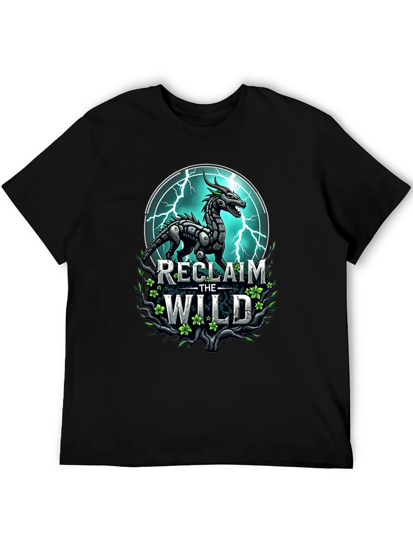 Reclaim the Wild Dragon Graphic Tee - Cool Fantasy Design