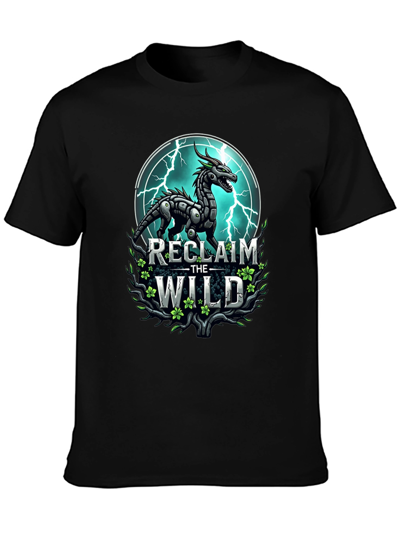 Reclaim the Wild Dragon Graphic Tee - Cool Fantasy Design