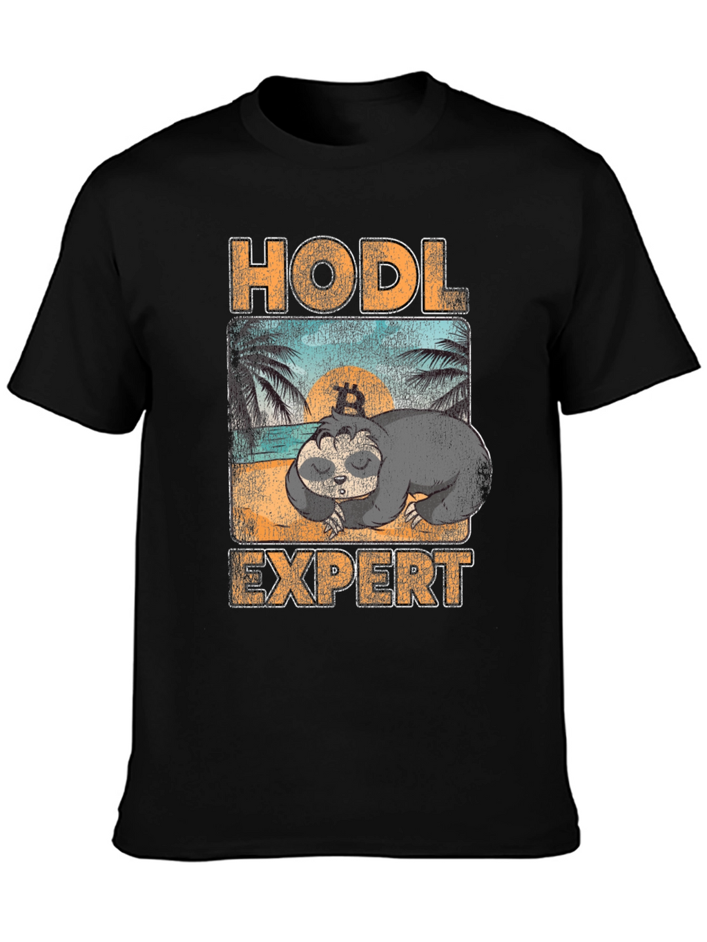 HODL Expert Sloth Bitcoin Crypto T-Shirt
