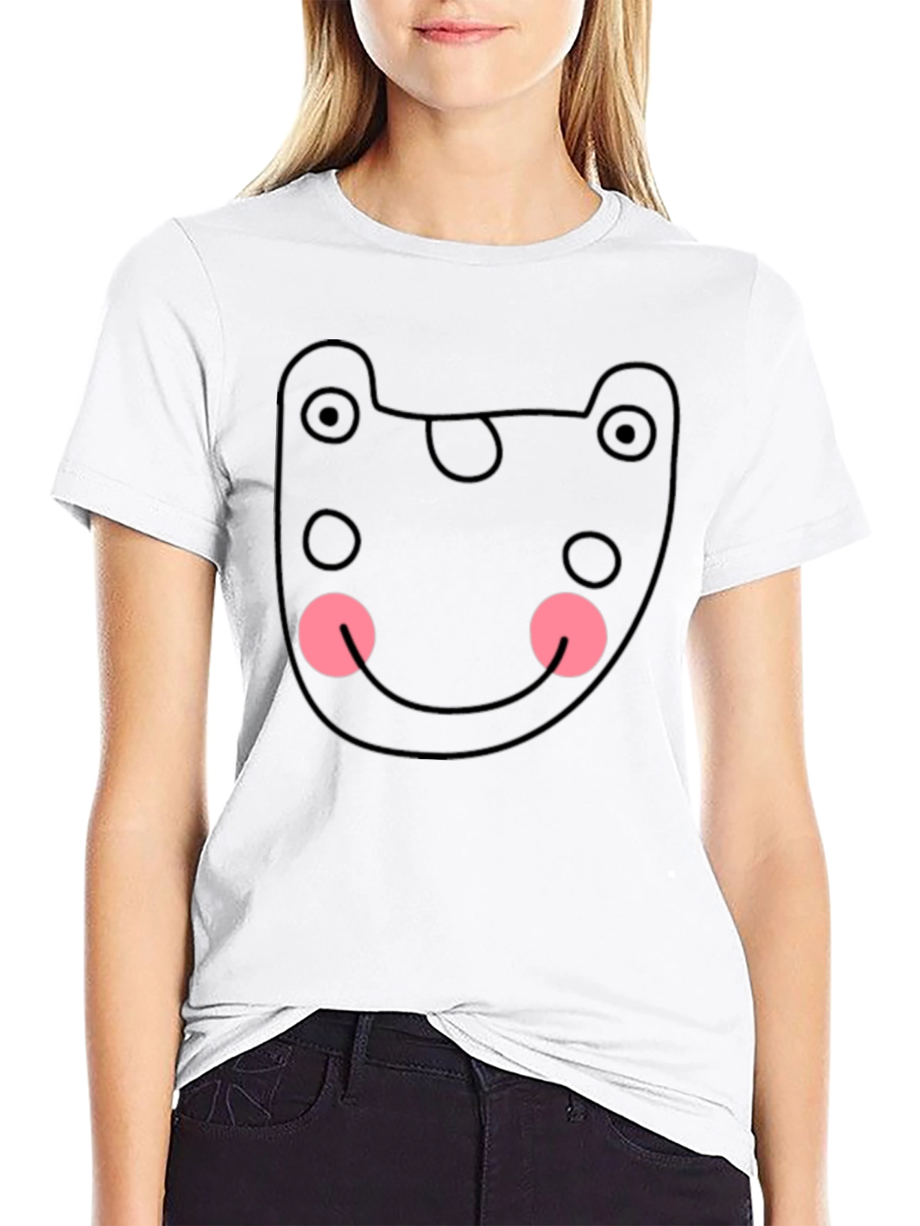 Funky Black Tee - Abstract Bear Graphic