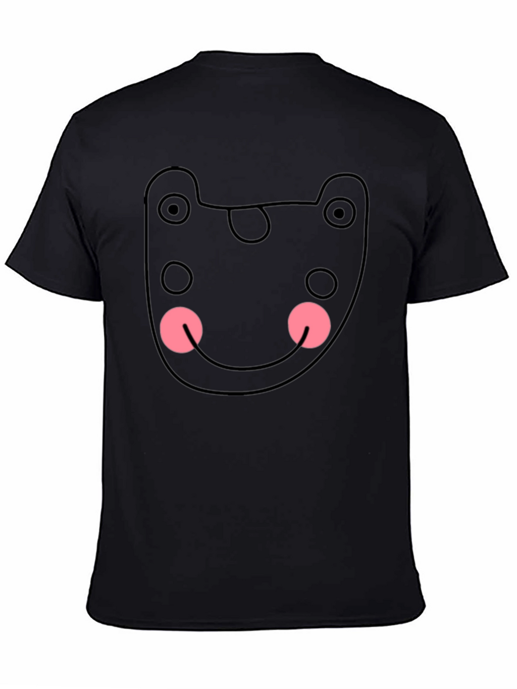 Funky Black Tee - Abstract Bear Graphic