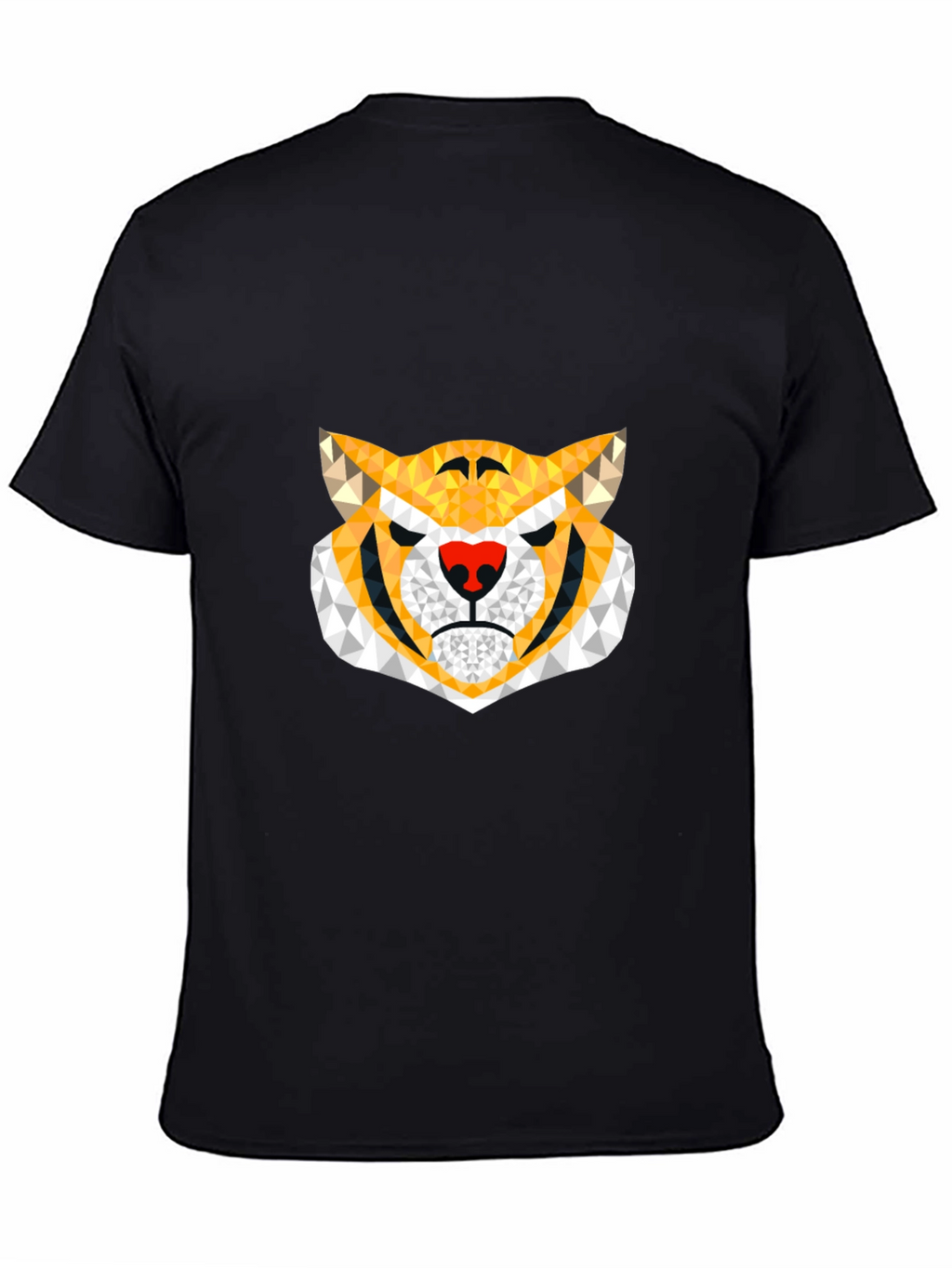Geometric Tiger Graphic Tee - Modern Mens T-Shirt