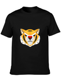 Geometric Tiger Graphic Tee - Modern Mens T-Shirt