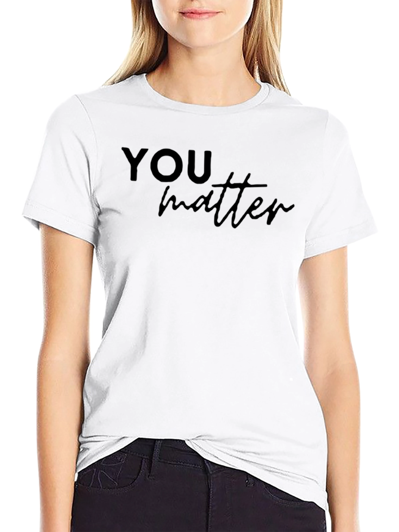 You Matter Black Tee - Comfort & Style
