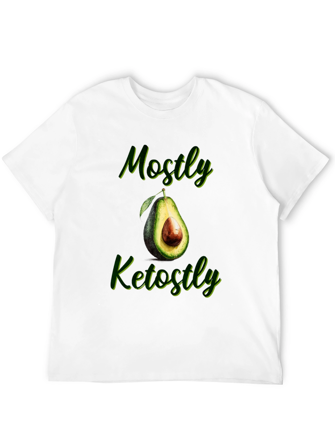 Mostly Ketostly Avocado Graphic T-Shirt