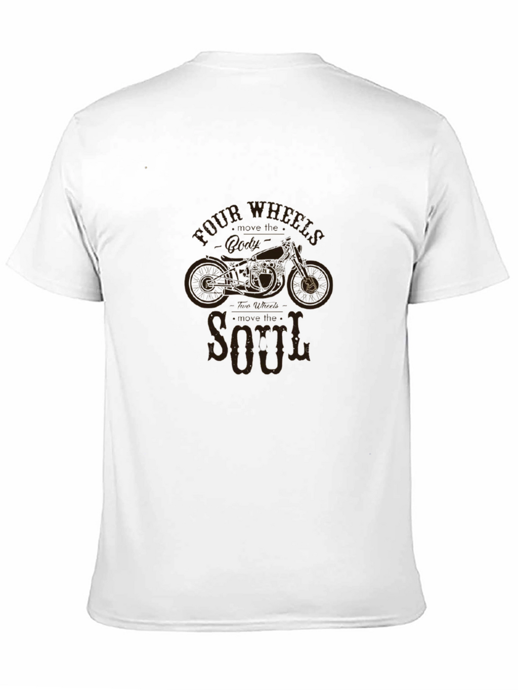 Mens Black Motorcycle Soul Graphic T-Shirt