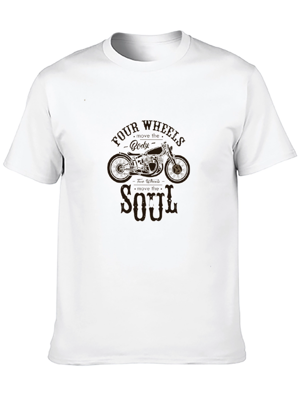 Mens Black Motorcycle Soul Graphic T-Shirt
