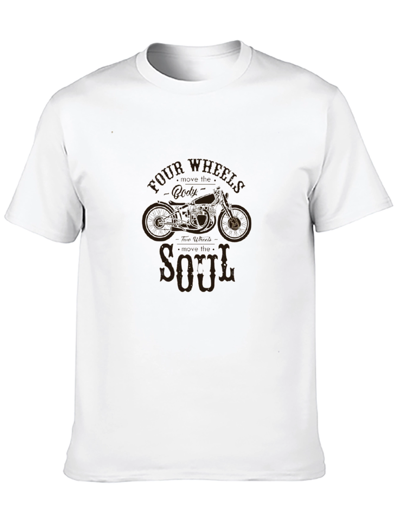 Mens Black Motorcycle Soul Graphic T-Shirt