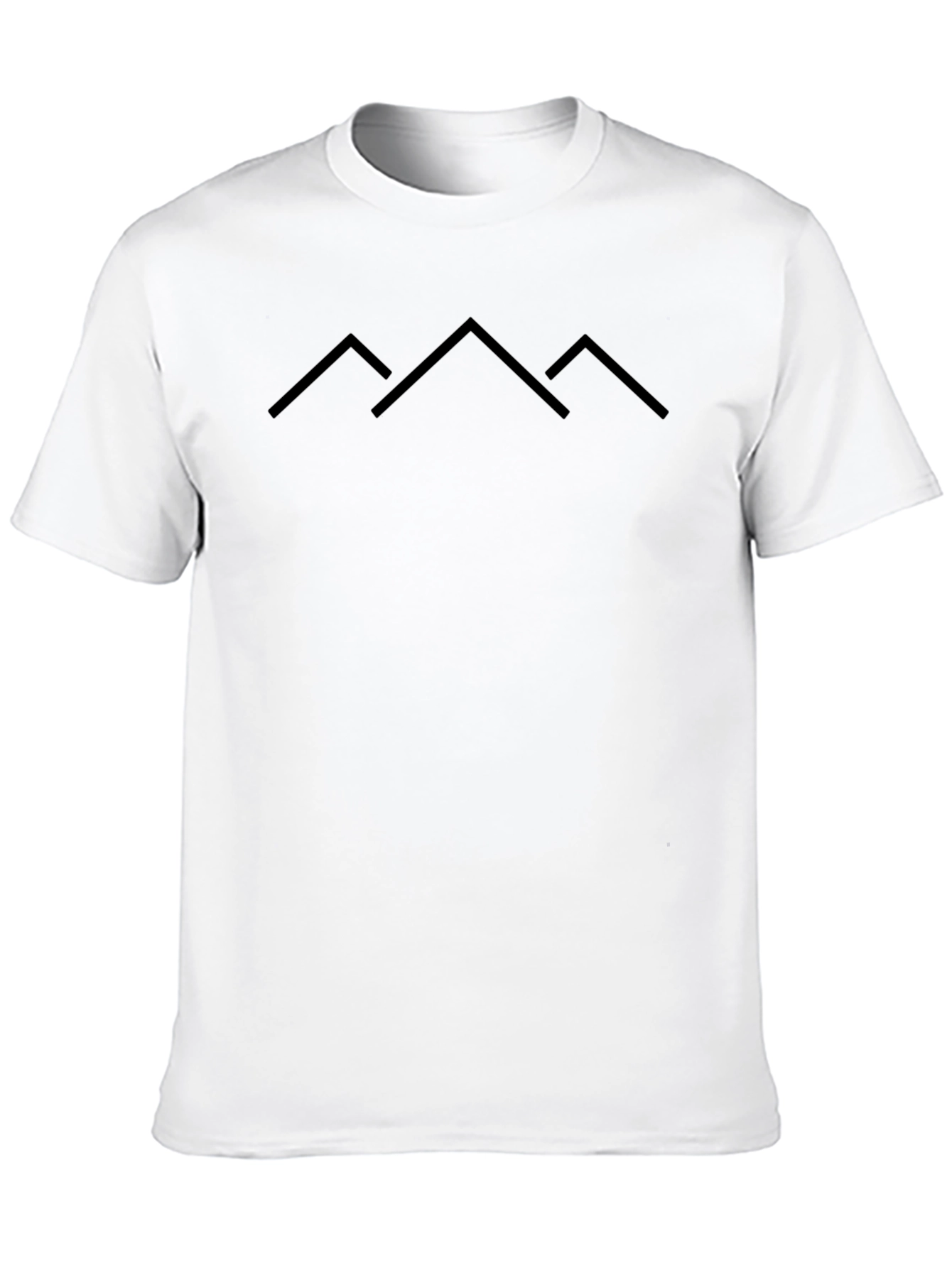 Minimalist Mountain Peak T-Shirt - Black