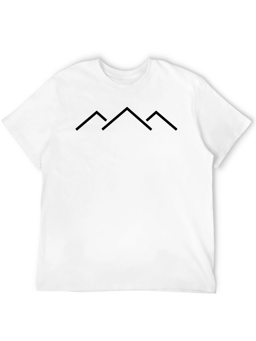 Minimalist Mountain Peak T-Shirt - Black