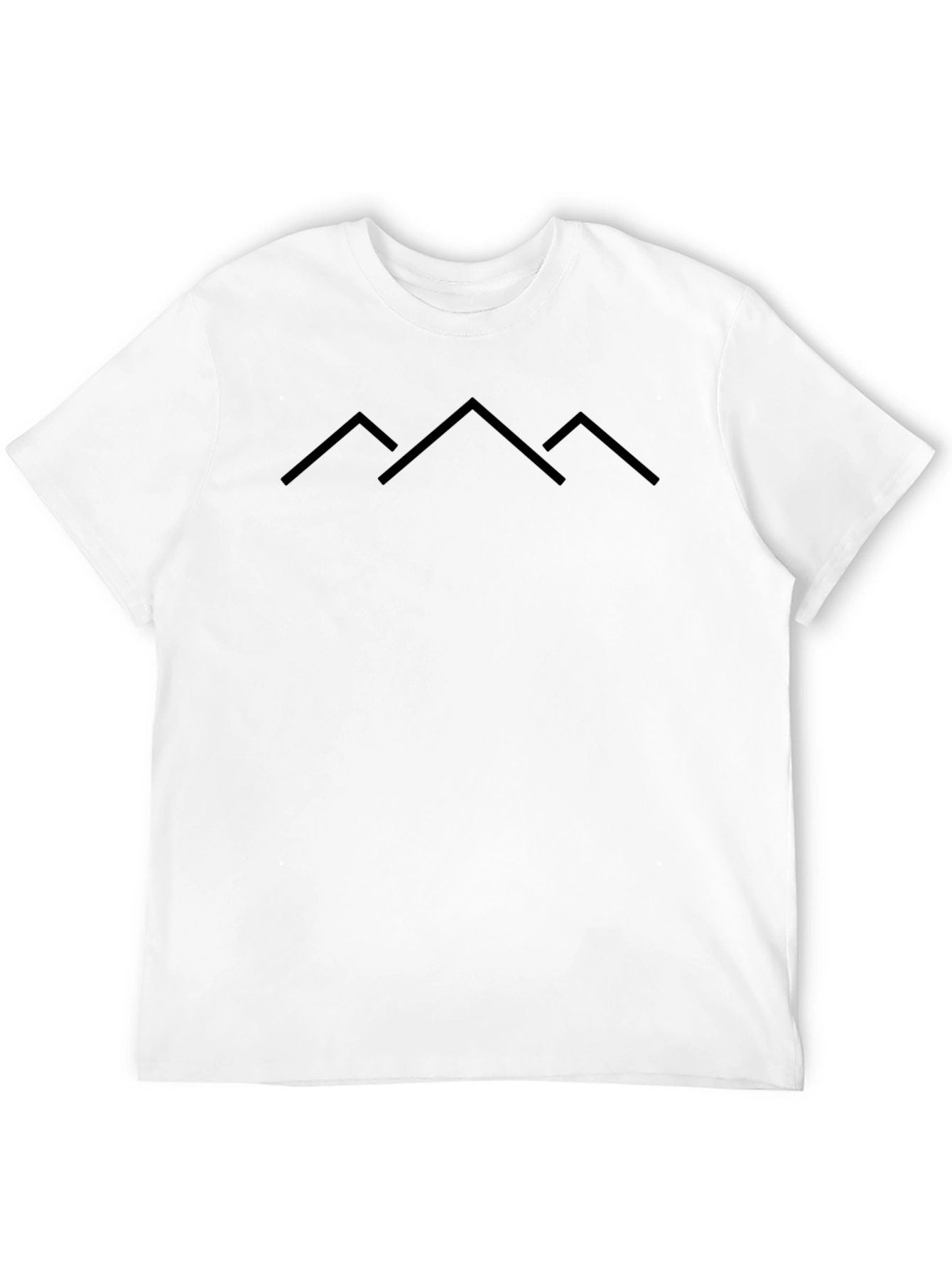Minimalist Mountain Peak T-Shirt - Black