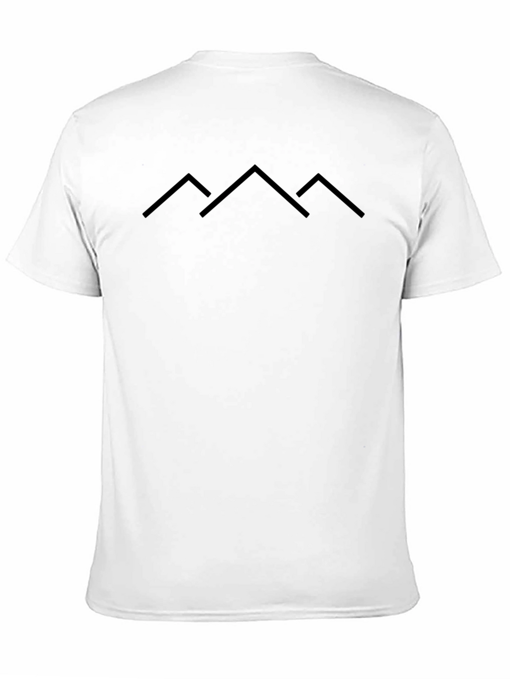 Minimalist Mountain Peak T-Shirt - Black