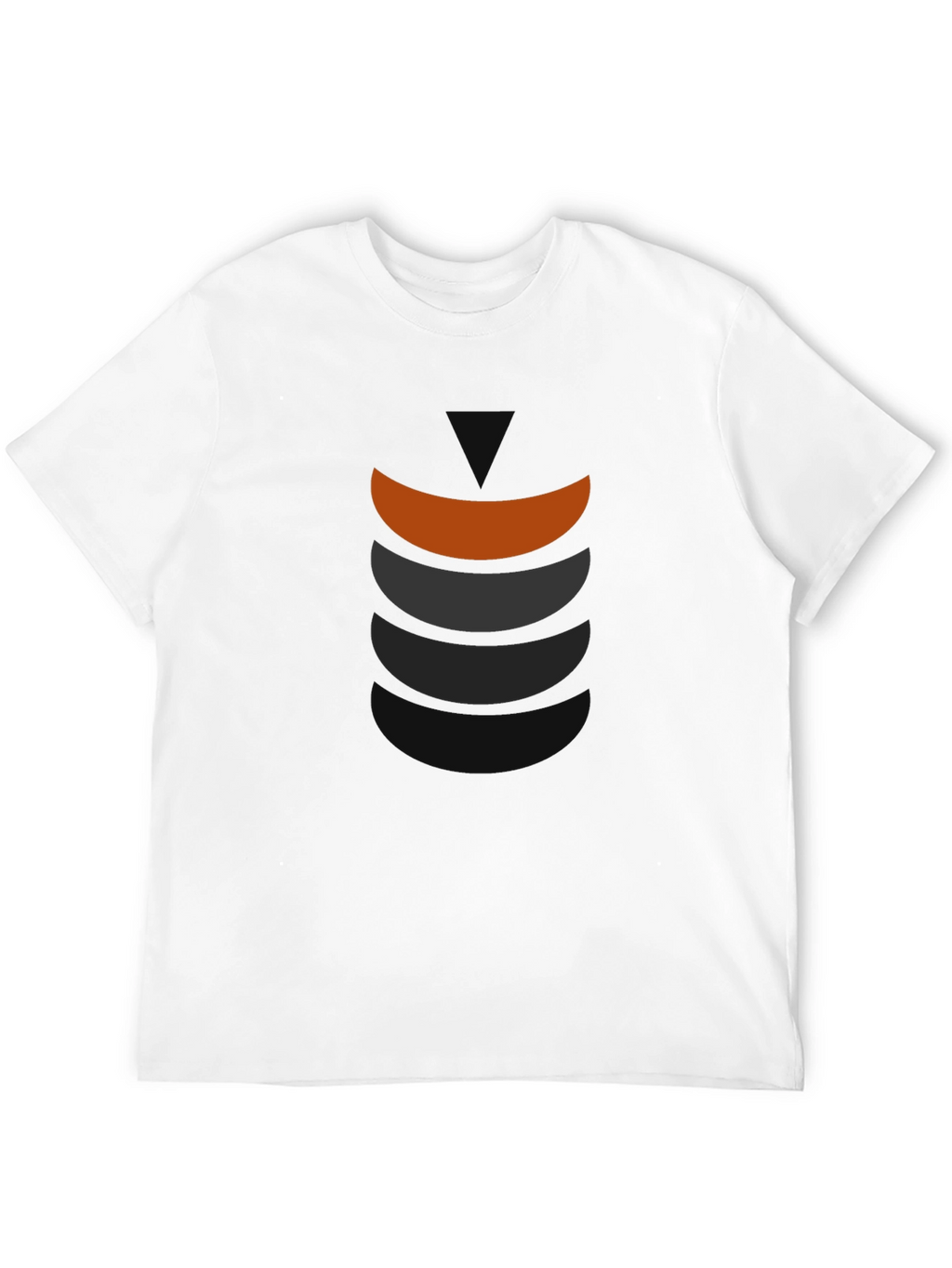 Modern Graphic Tee - Stylish Curved Block Design