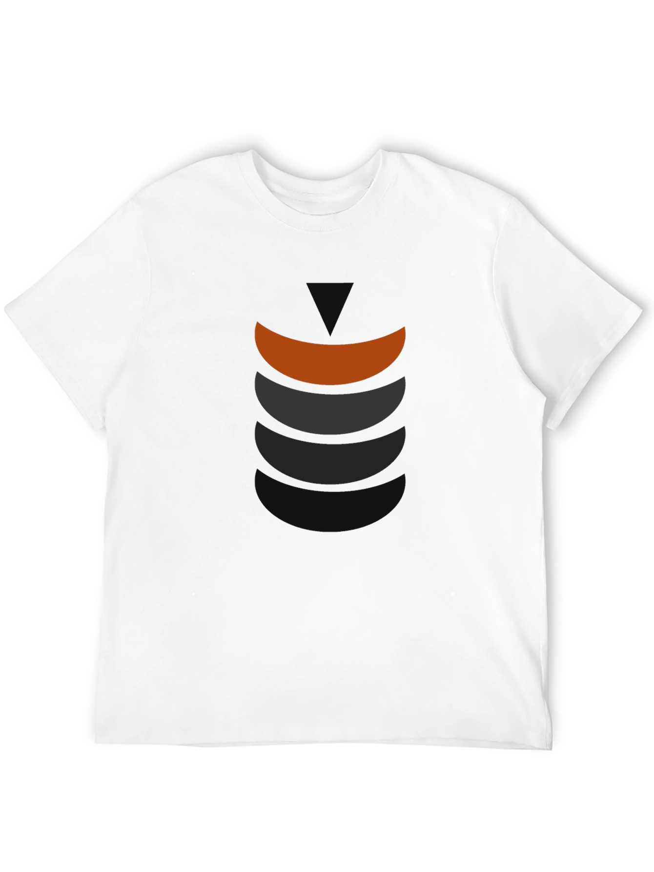 Modern Graphic Tee - Stylish Curved Block Design