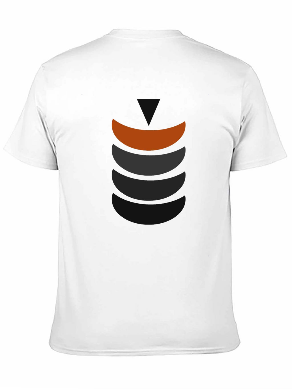 Modern Graphic Tee - Stylish Curved Block Design