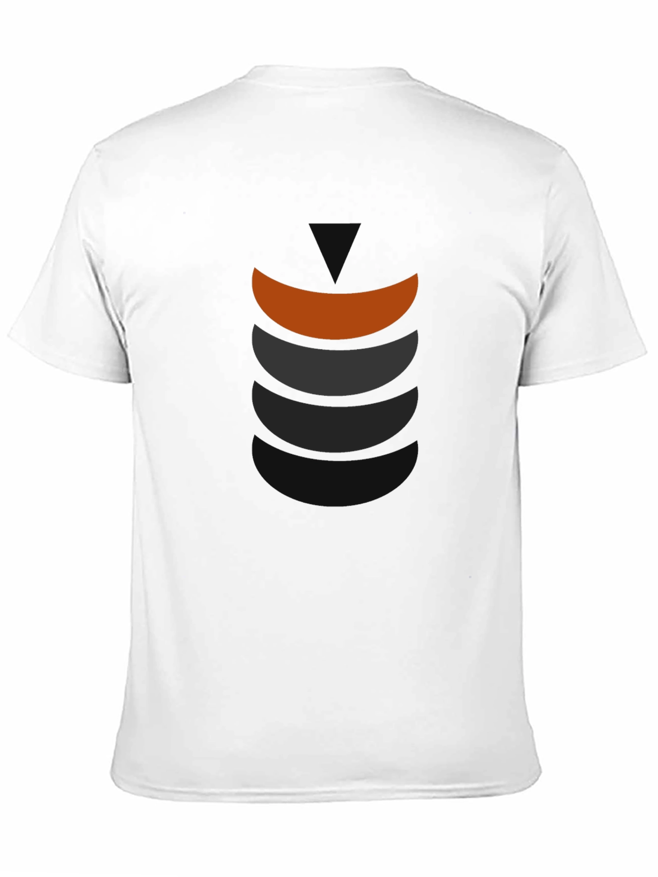 Modern Graphic Tee - Stylish Curved Block Design