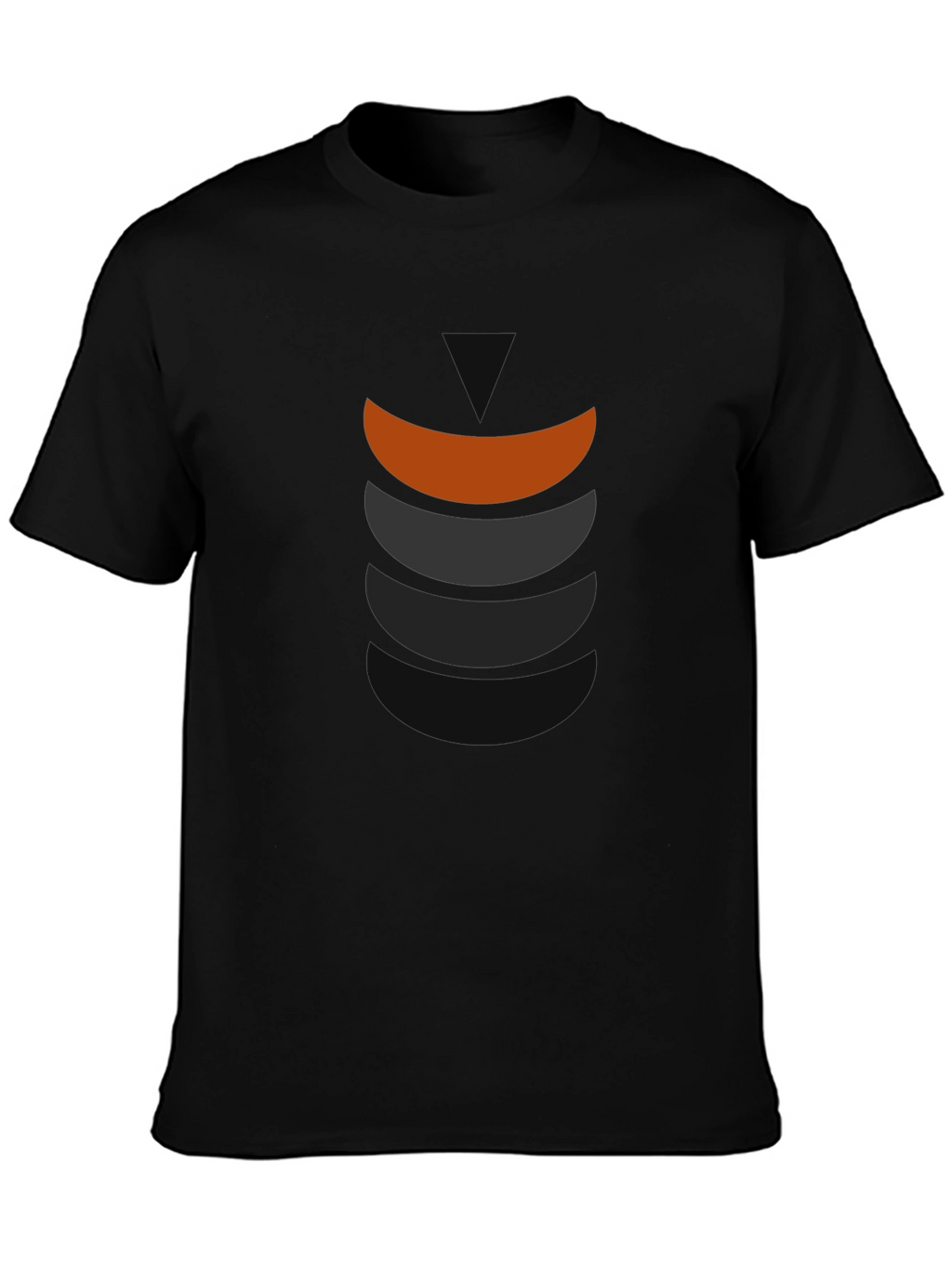 Modern Graphic Tee - Stylish Curved Block Design
