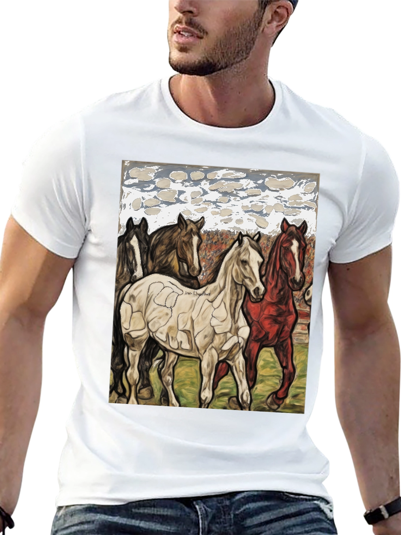 Horse Art Tee - Unique Graphic Print T-Shirt