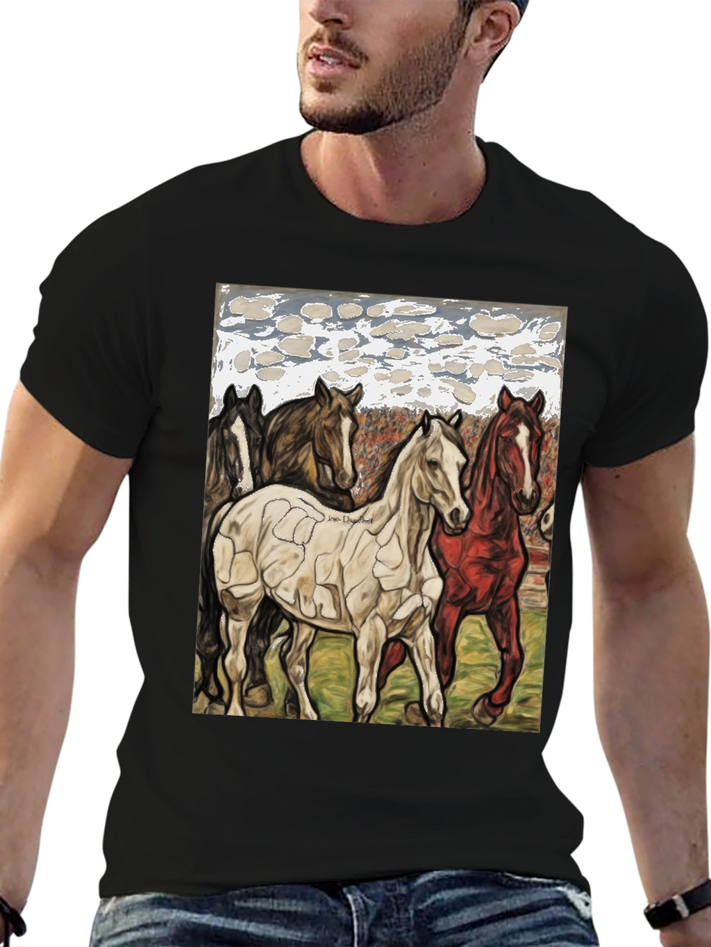 Horse Art Tee - Unique Graphic Print T-Shirt