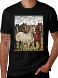 Horse Art Tee - Unique Graphic Print T-Shirt