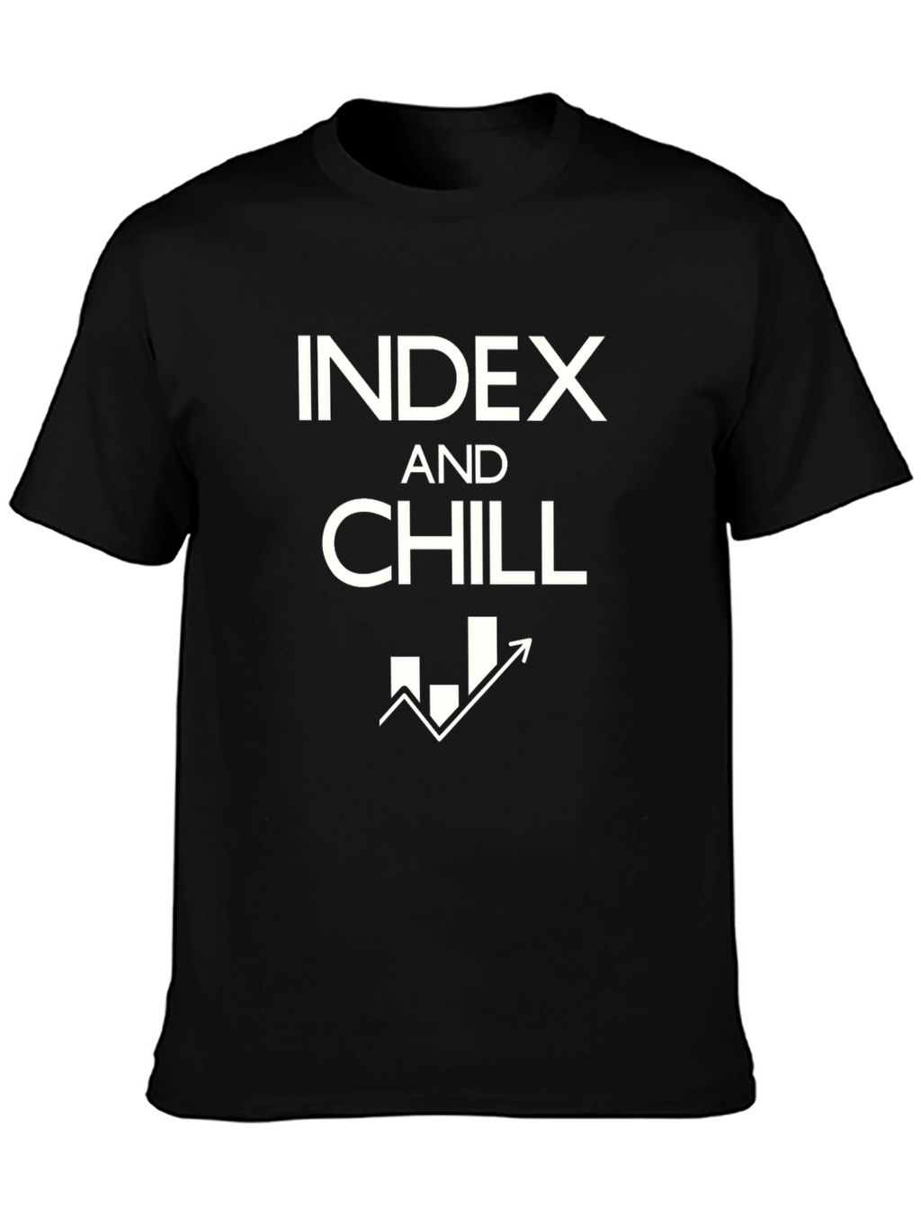 Index and Chill Black Cotton Graphic Tee