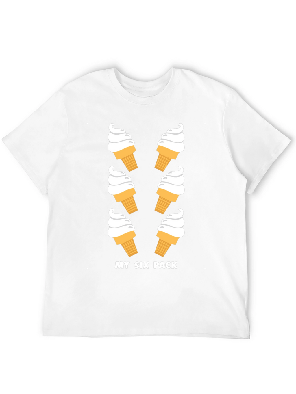 Funny Six Pack Ice Cream Graphic Tee