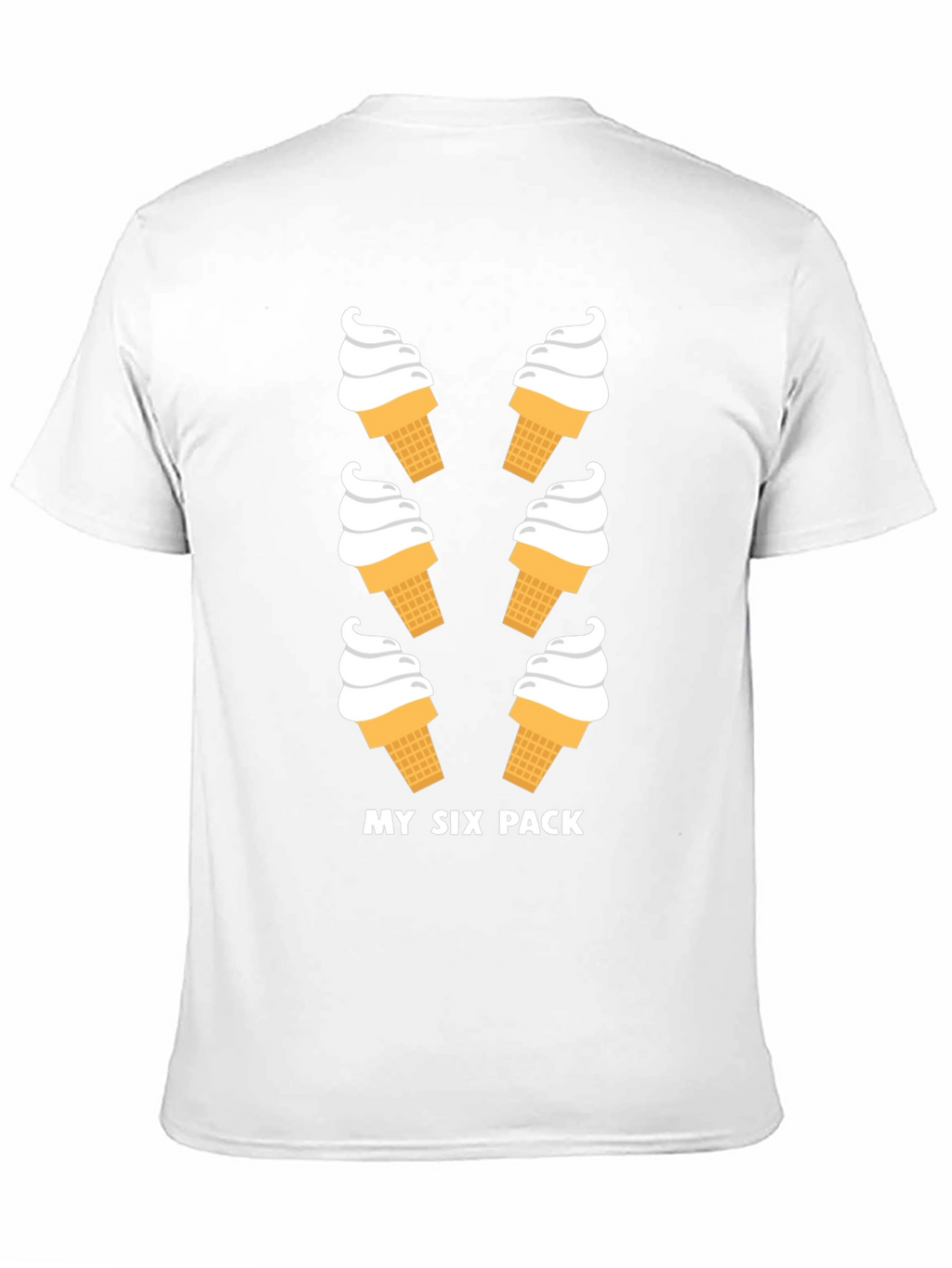 Funny Six Pack Ice Cream Graphic Tee