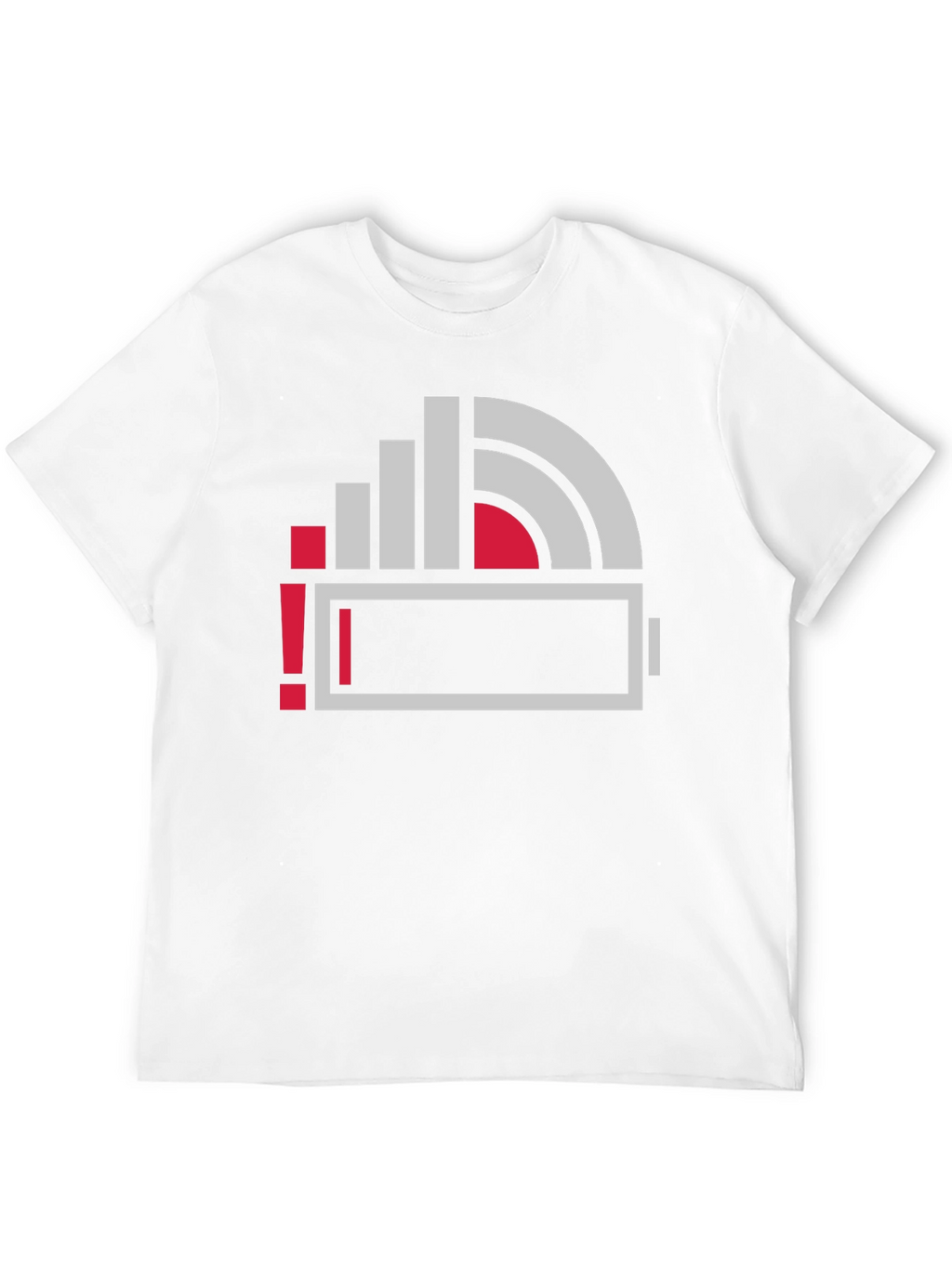 Low Battery Icon Graphic Print T-Shirt