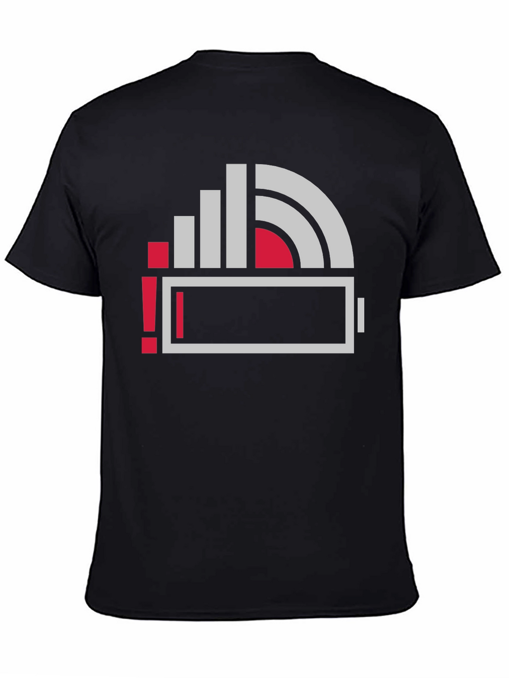 Low Battery Icon Graphic Print T-Shirt