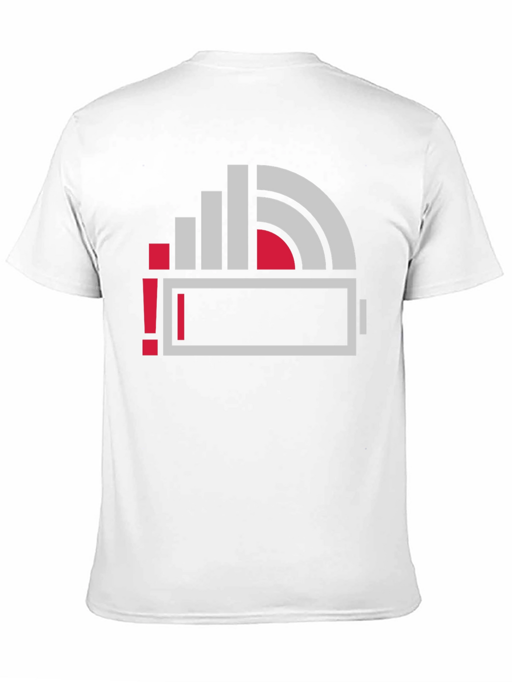 Low Battery Icon Graphic Print T-Shirt