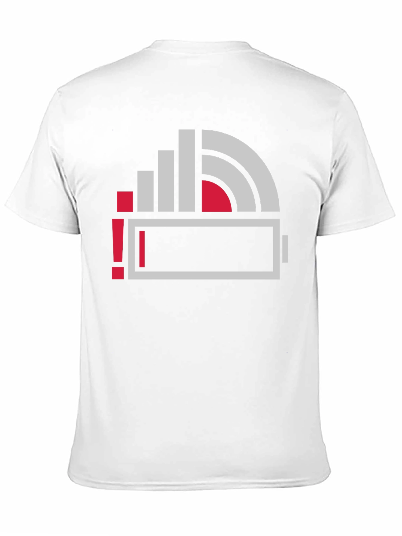 Low Battery Icon Graphic Print T-Shirt
