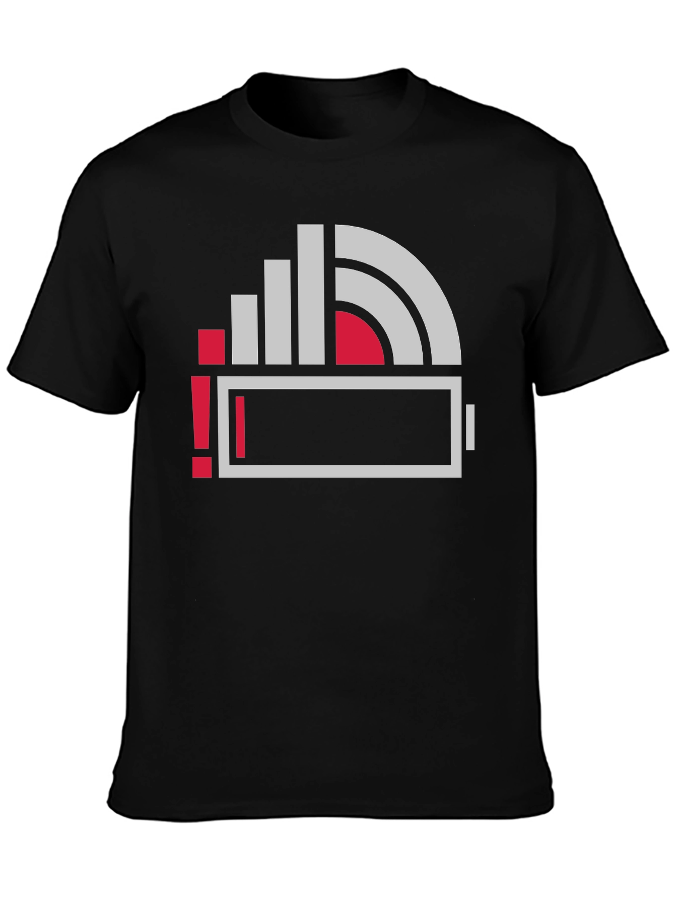 Low Battery Icon Graphic Print T-Shirt