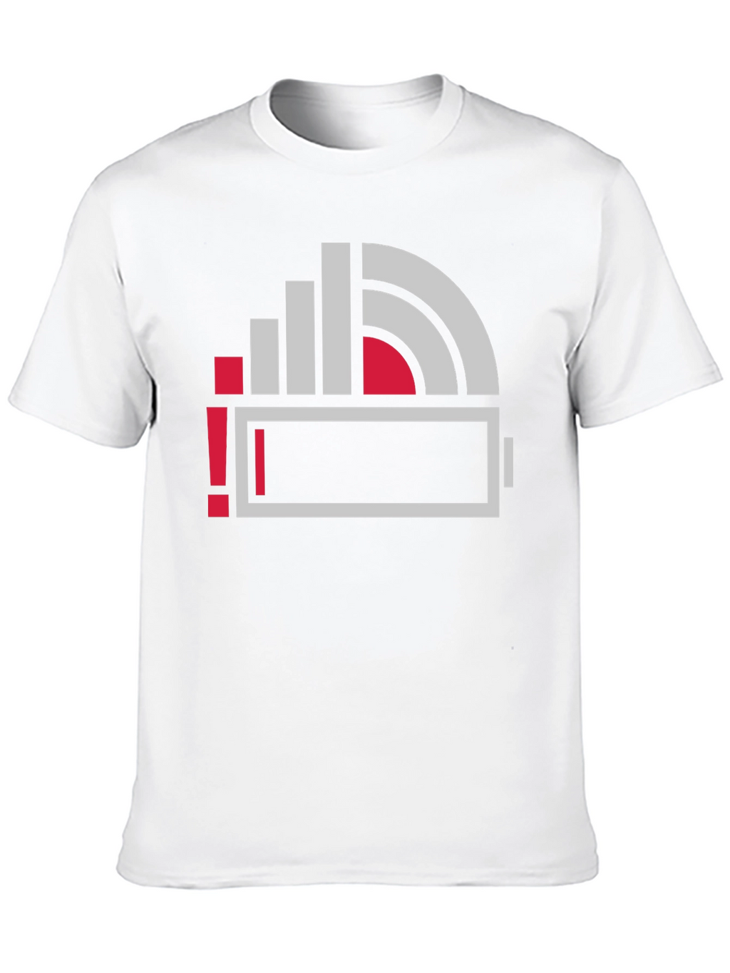 Low Battery Icon Graphic Print T-Shirt