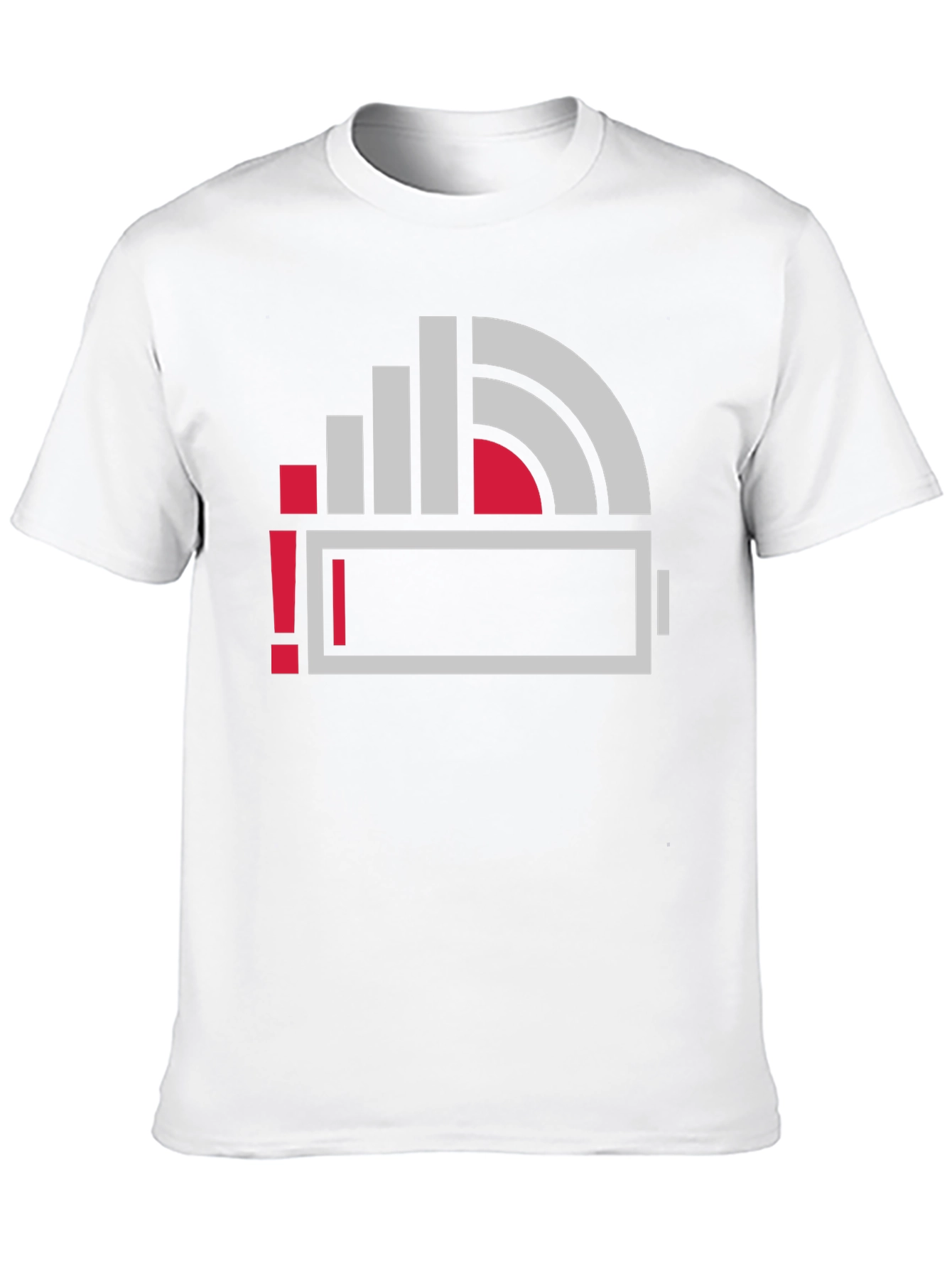 Low Battery Icon Graphic Print T-Shirt