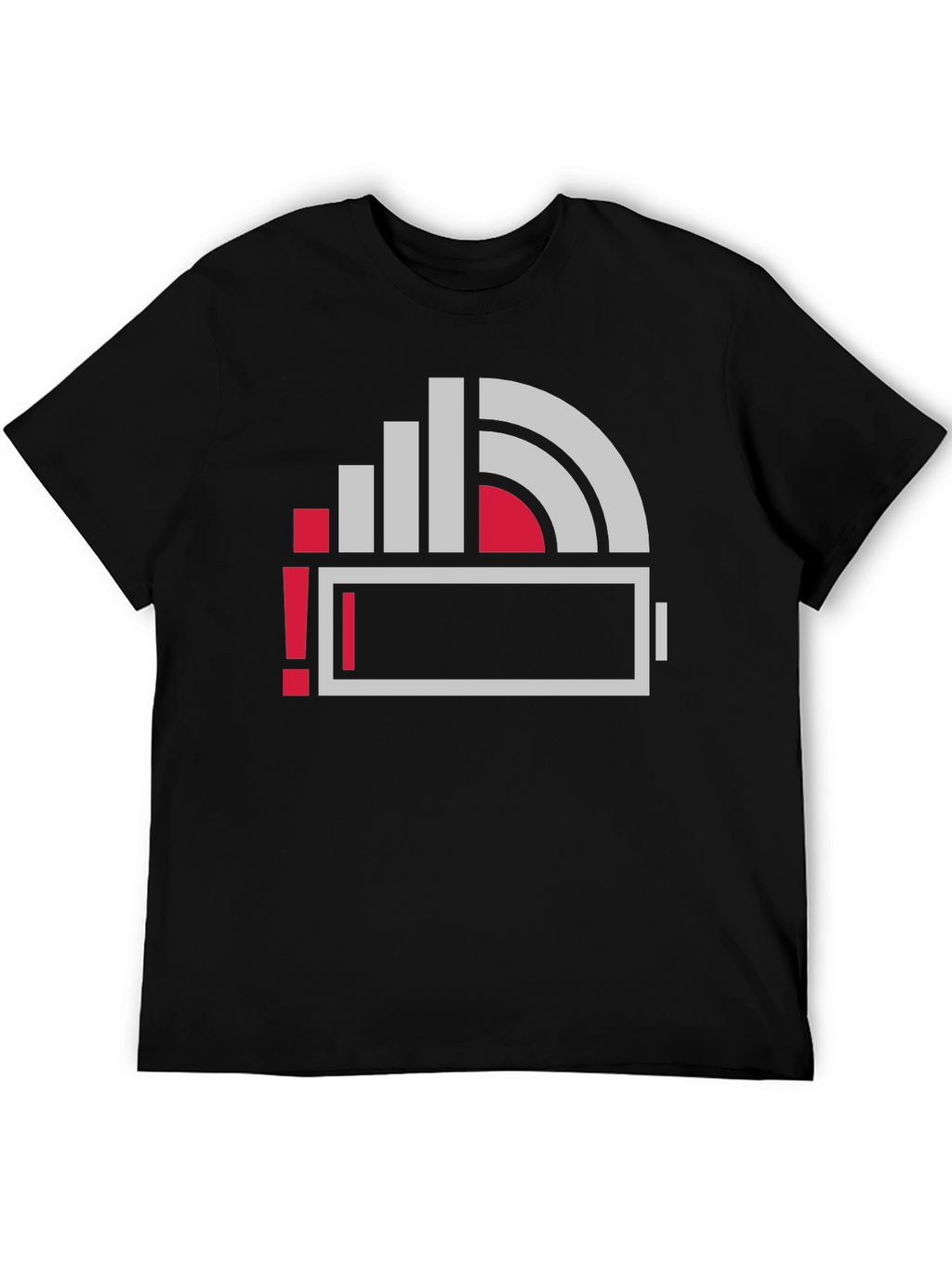 Low Battery Icon Graphic Print T-Shirt
