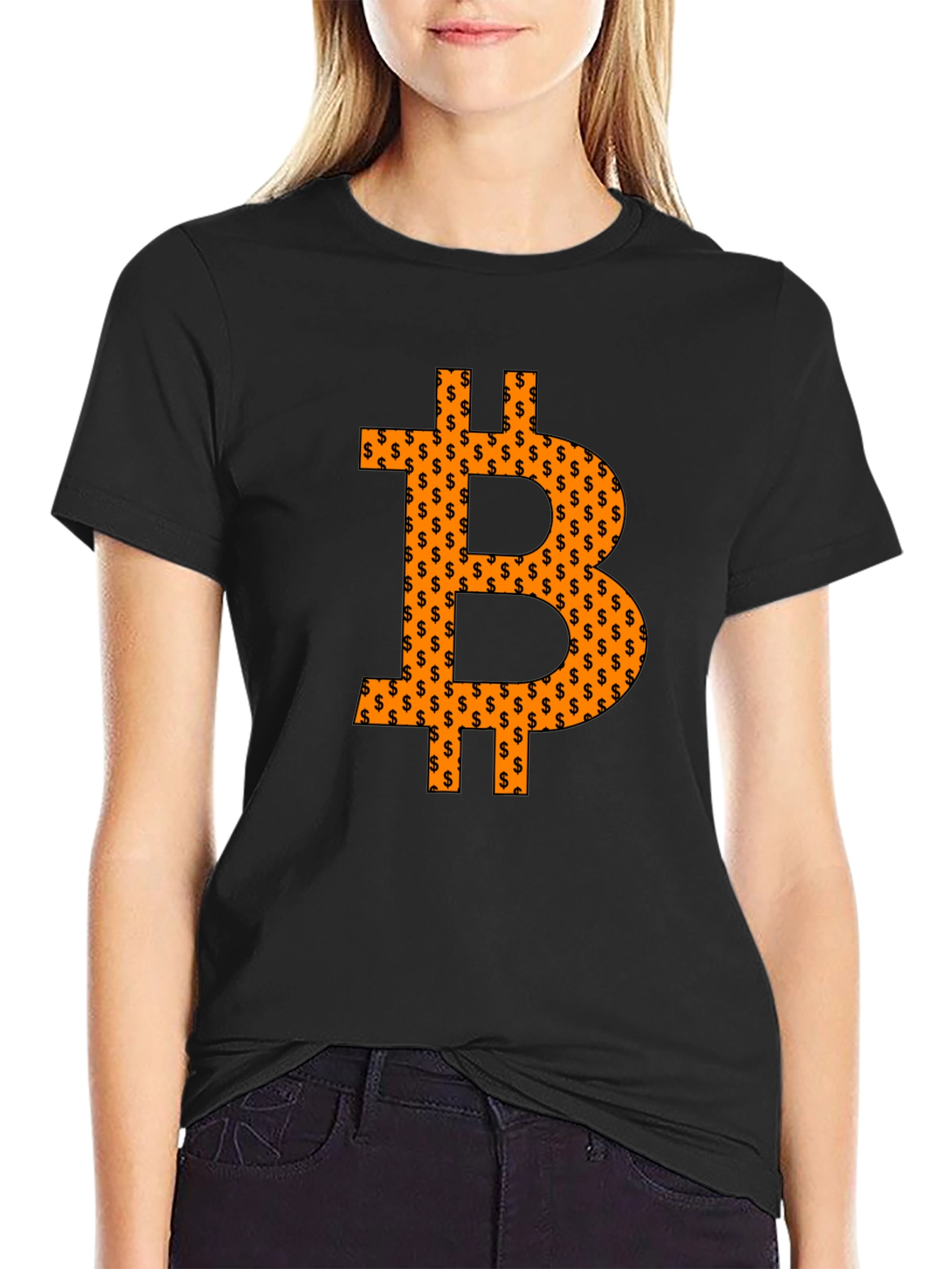 Bitcoin Logo Graphic Black T-Shirt