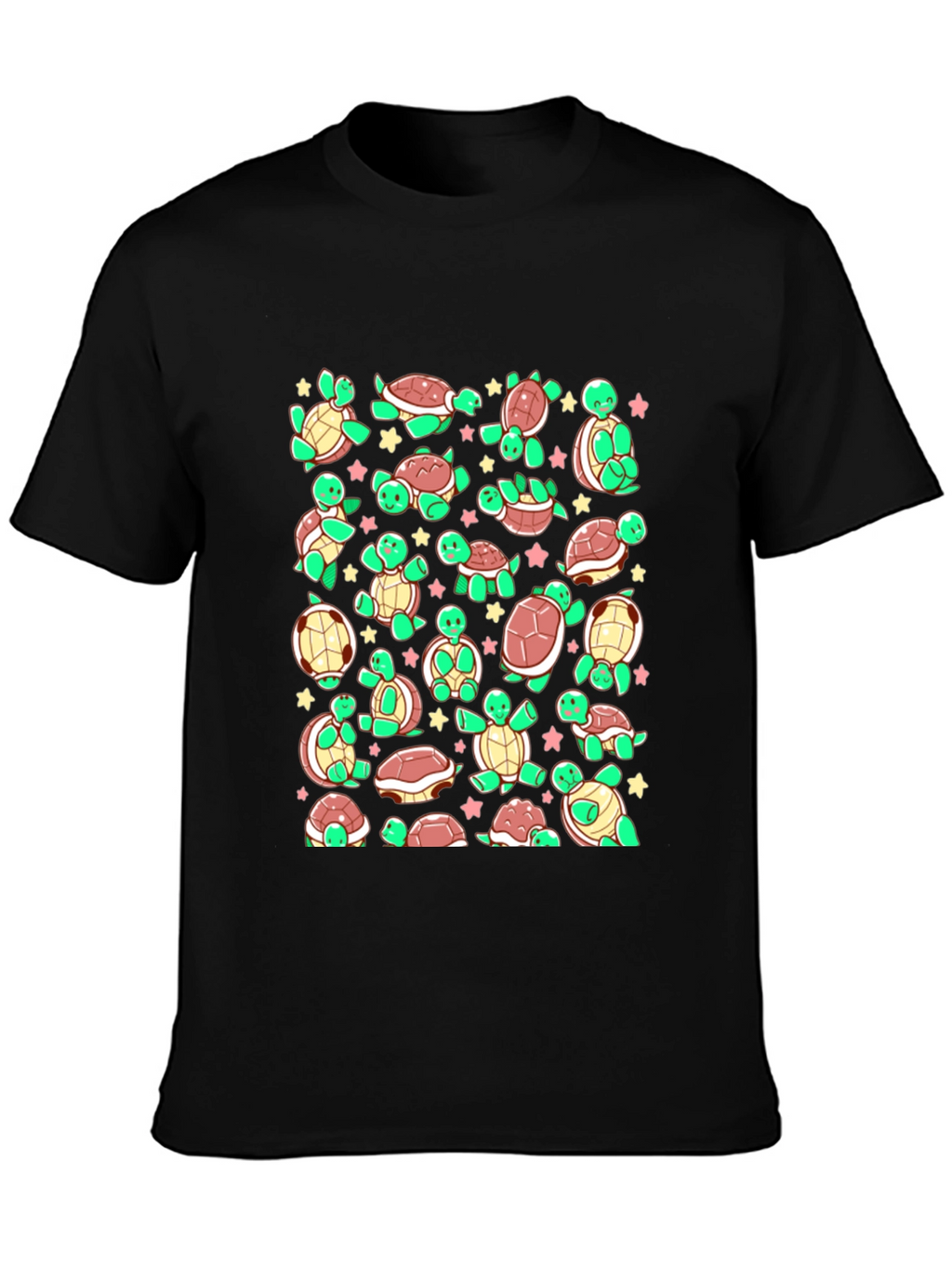 Turtle Print T-Shirt - Adorable Reptile Pattern