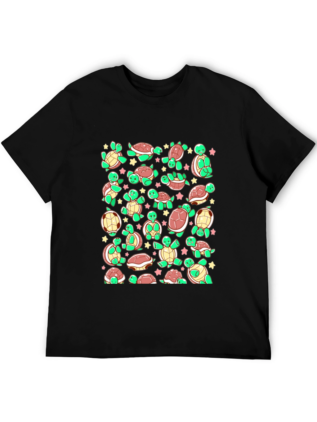 Turtle Print T-Shirt - Adorable Reptile Pattern