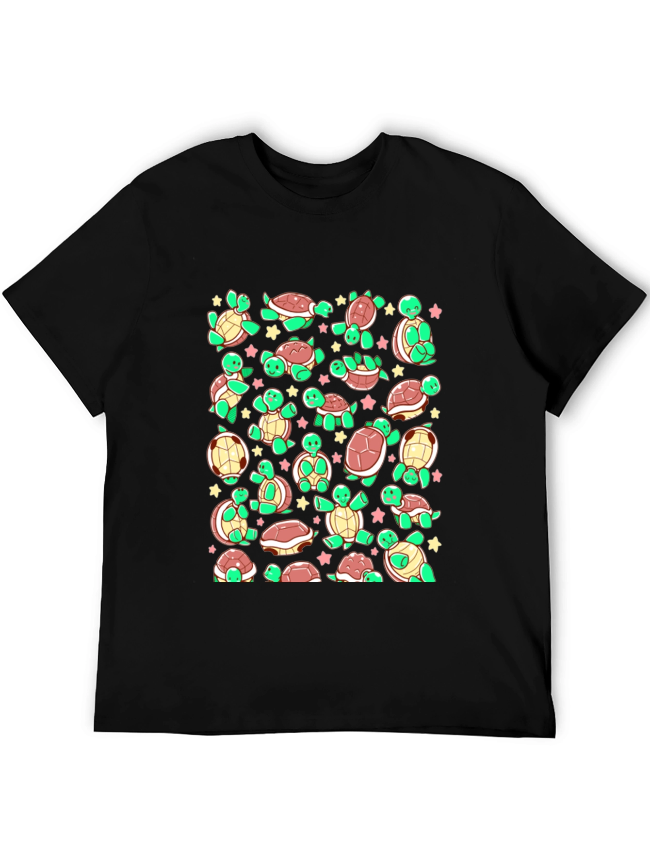 Turtle Print T-Shirt - Adorable Reptile Pattern