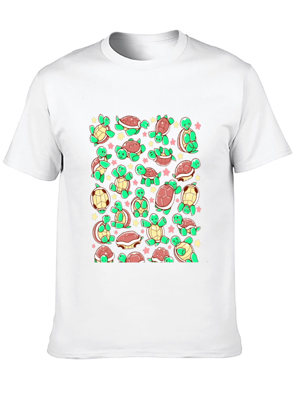 Turtle Print T-Shirt - Adorable Reptile Pattern