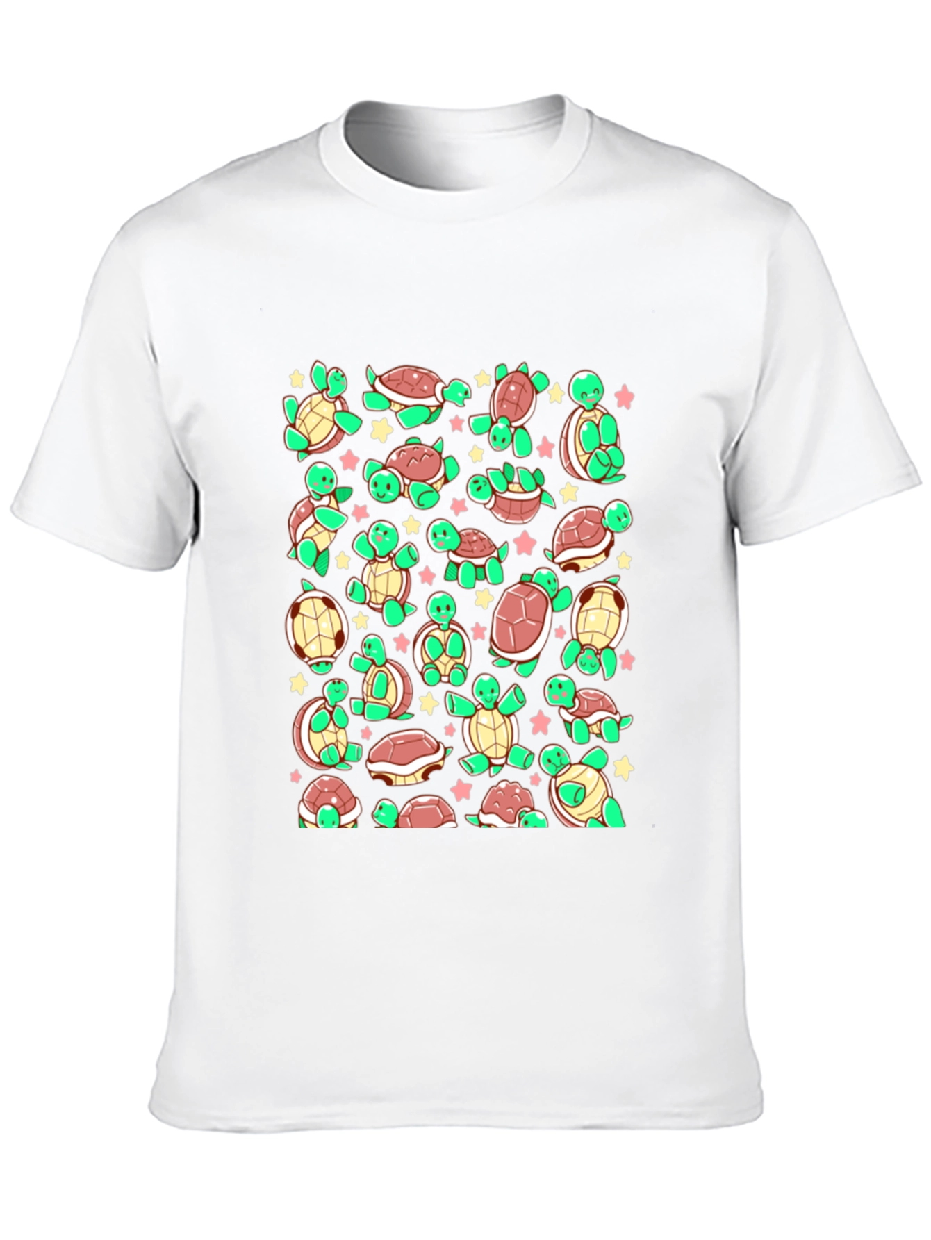 Turtle Print T-Shirt - Adorable Reptile Pattern