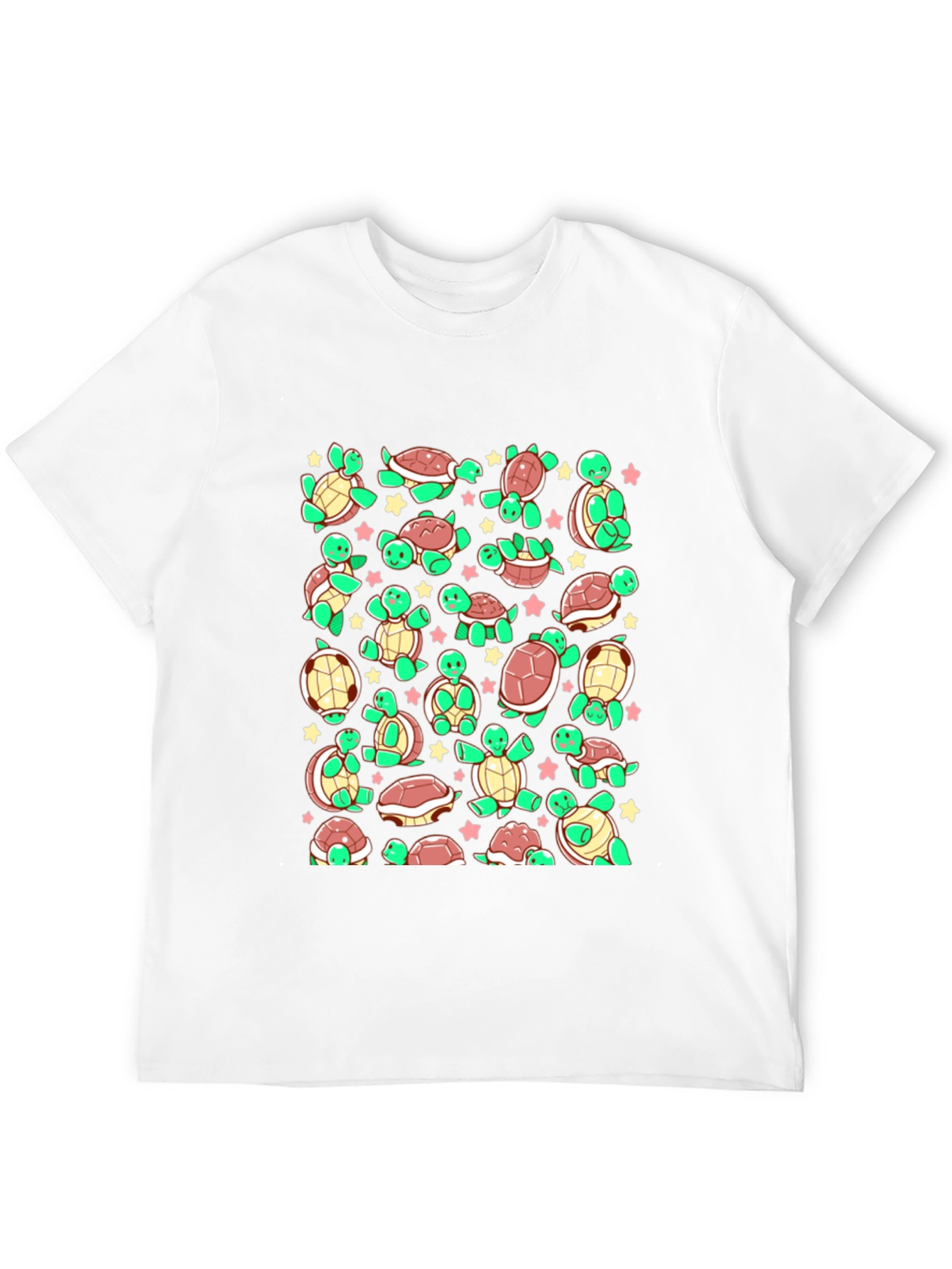 Turtle Print T-Shirt - Adorable Reptile Pattern