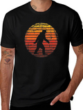 Bigfoot Sunset Graphic Tee - Black Cotton Shirt