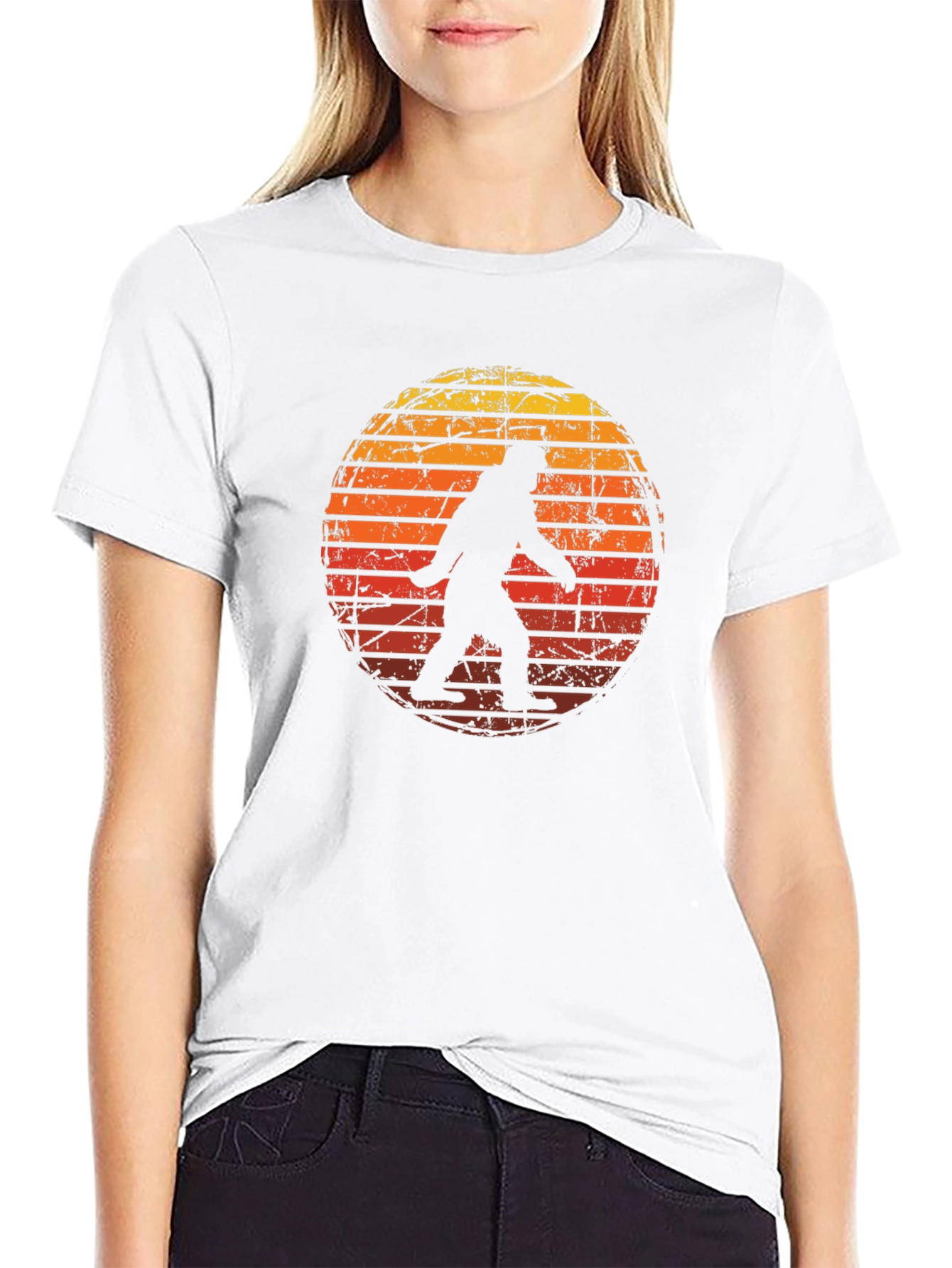 Bigfoot Sunset Graphic Tee - Black Cotton Shirt