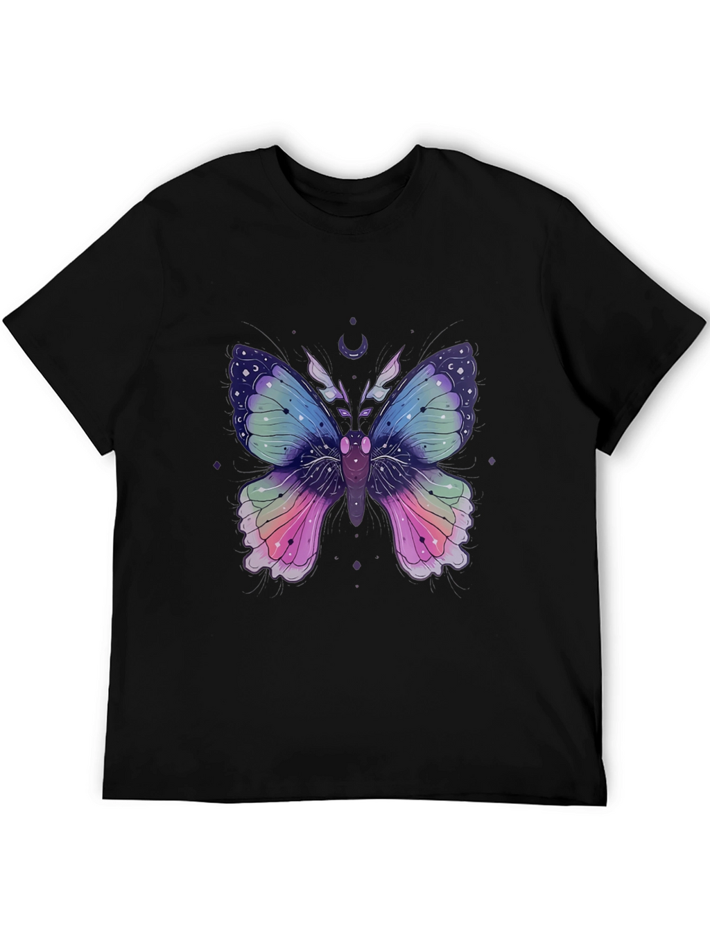 Mystic Moon Butterfly Graphic Tee - Stylish Mens T-Shirt